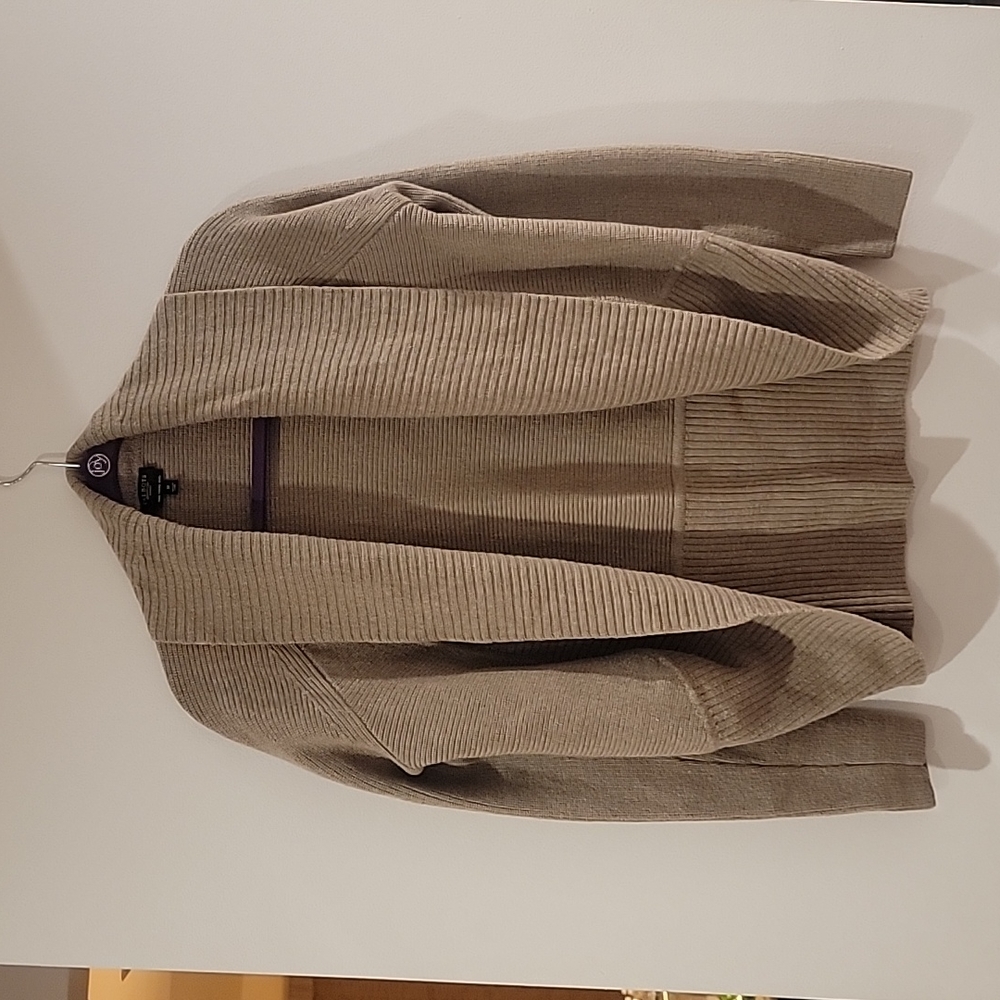 TALBOTS Petites 100% Merino Wool Open Front Cardigan/Sweater Size M